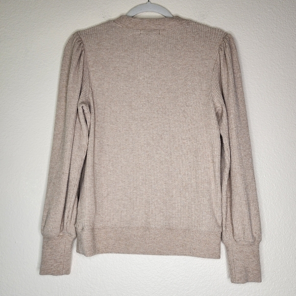 J.Crew Brushed Ribbed Puff-Sleeve Crewneck Sweater S - Picture 3 of 7